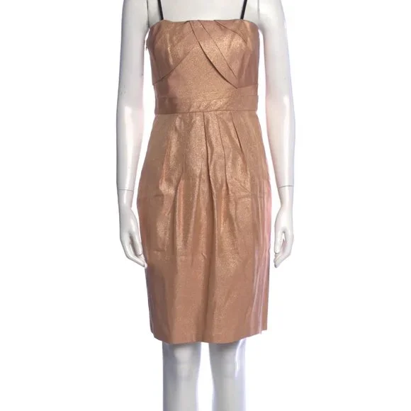 david meister gold cocktail dress David Meister Sequin Dress Gold Size 10